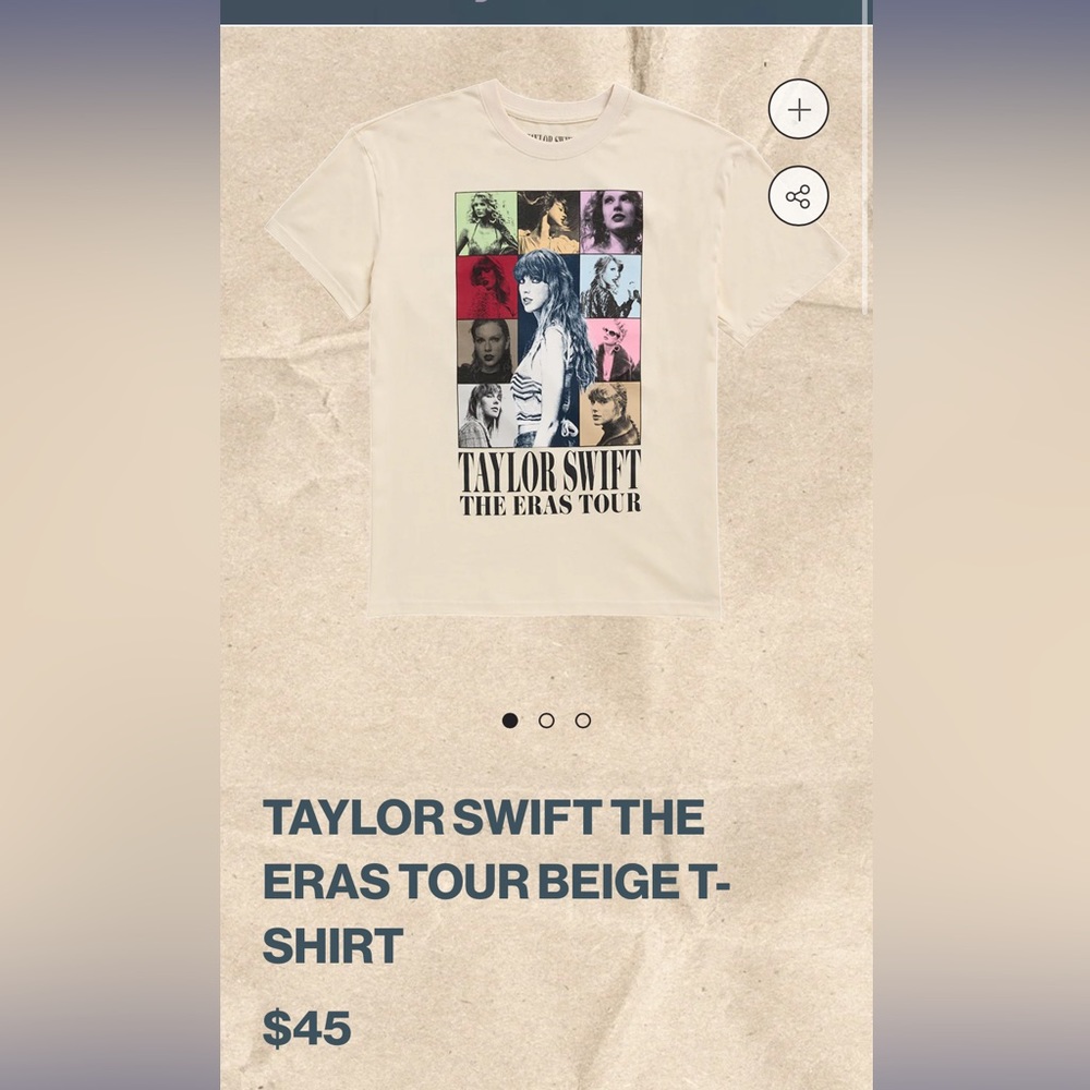 Taylor Swift Beige Eras Tshirt